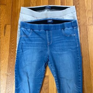 Lot of 2 Old Navy Rockstar Pull On Jeggings sz 20T